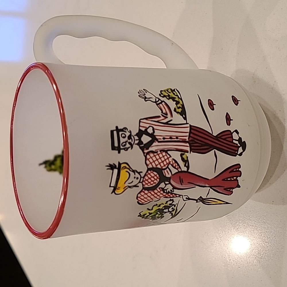 Vintage Fad Studios Frosted Glass Mug "Nineties Here's To Us"